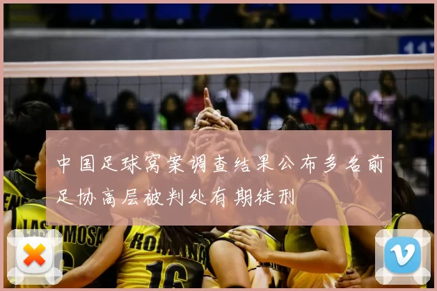 中国足球窝案调查结果公布多名前足协高层被判处有期徒刑